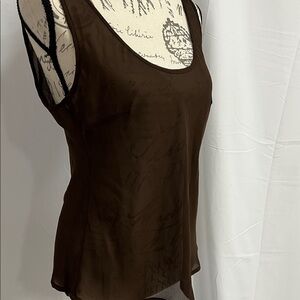 Croft & Barrow Brown sheer tank